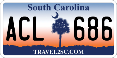 SC license plate ACL686
