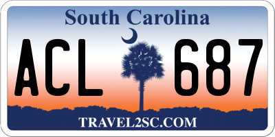 SC license plate ACL687