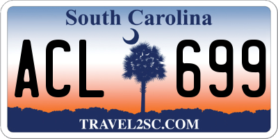 SC license plate ACL699