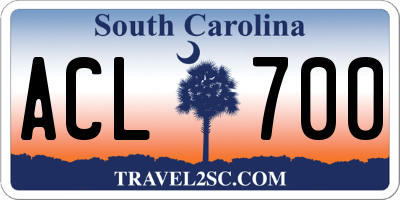 SC license plate ACL700