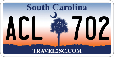 SC license plate ACL702