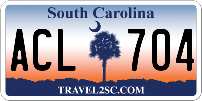 SC license plate ACL704