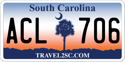 SC license plate ACL706