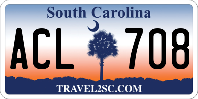 SC license plate ACL708