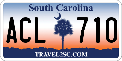SC license plate ACL710