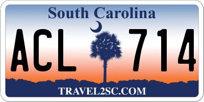 SC license plate ACL714