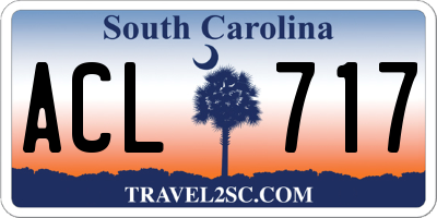 SC license plate ACL717
