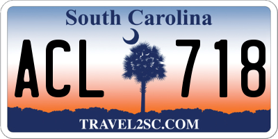 SC license plate ACL718