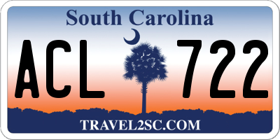 SC license plate ACL722