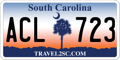 SC license plate ACL723