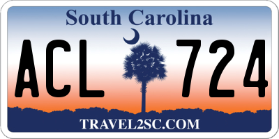 SC license plate ACL724
