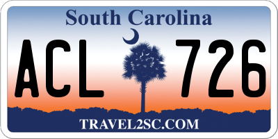 SC license plate ACL726