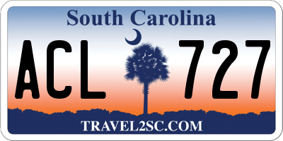 SC license plate ACL727