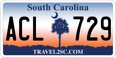 SC license plate ACL729