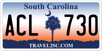 SC license plate ACL730
