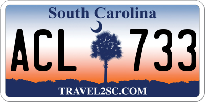 SC license plate ACL733