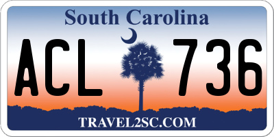 SC license plate ACL736