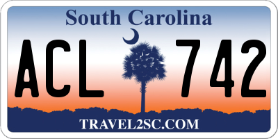 SC license plate ACL742
