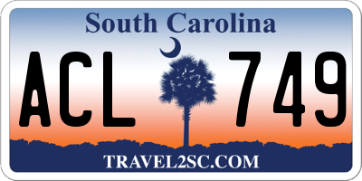 SC license plate ACL749