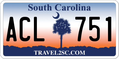 SC license plate ACL751