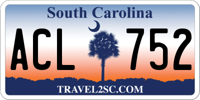 SC license plate ACL752