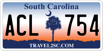 SC license plate ACL754
