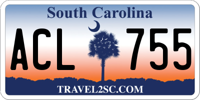 SC license plate ACL755