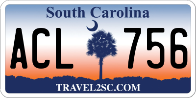 SC license plate ACL756