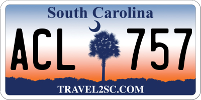 SC license plate ACL757