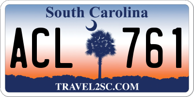 SC license plate ACL761