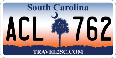 SC license plate ACL762