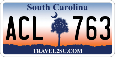 SC license plate ACL763
