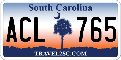 SC license plate ACL765