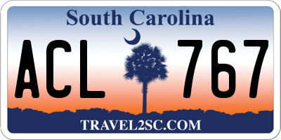 SC license plate ACL767