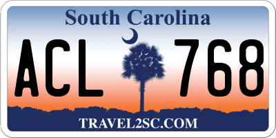 SC license plate ACL768