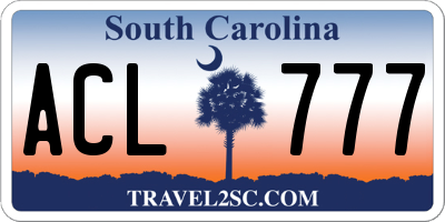SC license plate ACL777