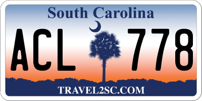 SC license plate ACL778