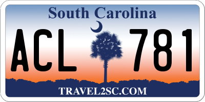 SC license plate ACL781