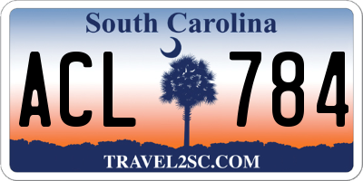 SC license plate ACL784