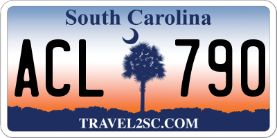 SC license plate ACL790