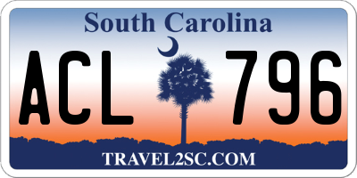 SC license plate ACL796