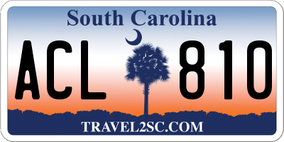 SC license plate ACL810