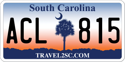 SC license plate ACL815