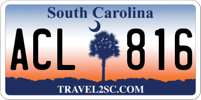 SC license plate ACL816