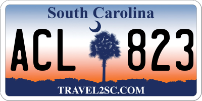 SC license plate ACL823