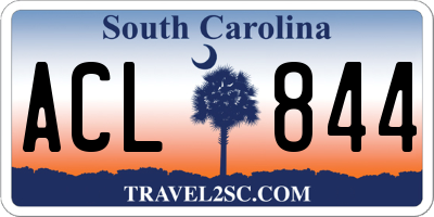SC license plate ACL844