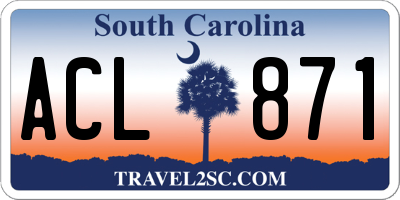 SC license plate ACL871