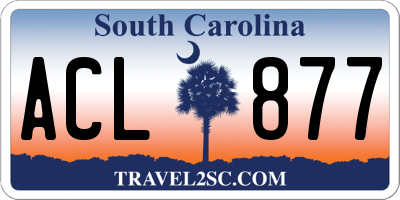 SC license plate ACL877