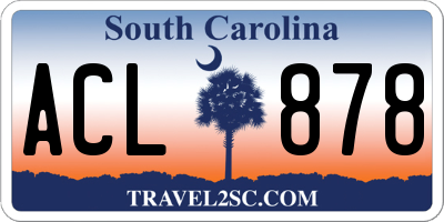 SC license plate ACL878