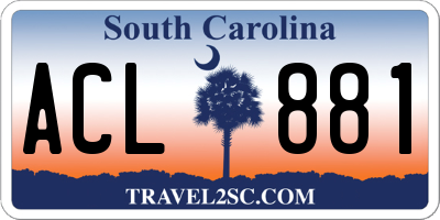 SC license plate ACL881
